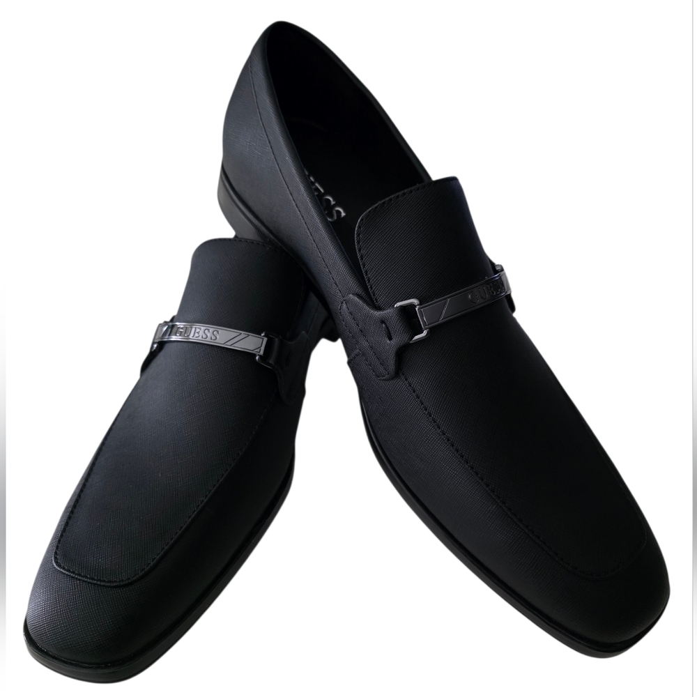 Guess Handy Dress Loafers Black  Men''s Shies Size 12